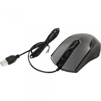 Мышь QUMO Optical Mouse <Office M14 Gray> (RTL) USB 3btn+Roll <24134>