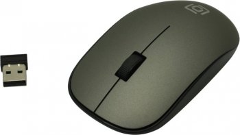 Мышь беспроводная OKLICK Wireless Optical Mouse <515MW> <Black&Grey> (RTL) USB 3btn+Roll <1018267>