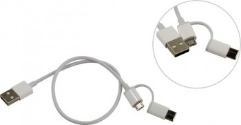 Переходник Xiaomi <SJV4083TY> USB AM-->micro-B + USB-C M, 0.3 м