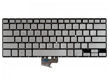 Клавиатура 0KNB0-D620RU00 для ноутбука Asus NX500JK серебристая