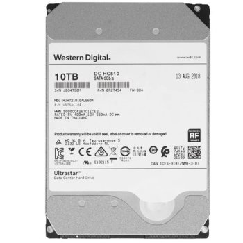 Жесткий диск WD Original SATA-III 10Тб 0F27606 HUH721010ALE604 Ultrastar DC HC510 (7200rpm) 256Mb 3.5"