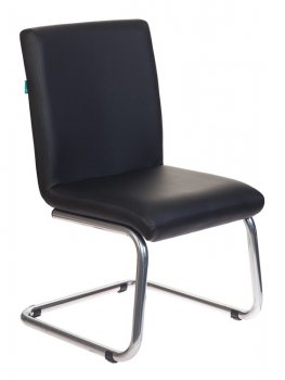 Кресло офисное Бюрократ CH-250-V черный эко.кожа полозья металл серебристый