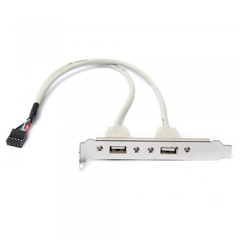 Планка портов в корпус 2xUSB 2.0, oem ORIENT C086