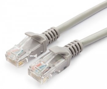 Кабель UTP медный Cablexpert PP10-7.5M кат.5e, 7.5м, литой, многожильный (серый)