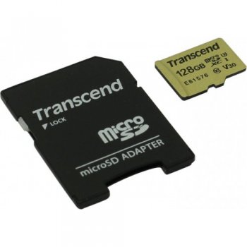 Карта памяти microSDXC 128Gb Class10 Transcend TS128GUSD500S 500S w/o adapter
