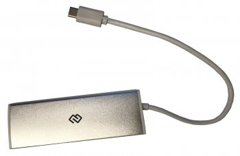 Концентратор USB USB-C Digma HUB-4U3.0-UC-S 4порт. серебристый
