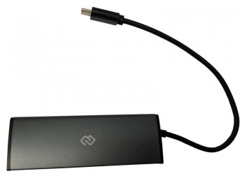 Концентратор USB USB-C Digma HUB-4U3.0-UC-G 4порт. серый