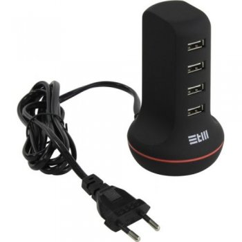 Зарядка USB-устройств STM U4 USB (Вх.100-240V, Вых.5V, 30W, 4xUSB)