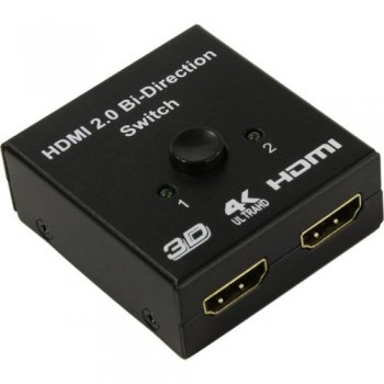 Переключатель + разветвитель видеосигнала 2-port HDMI2.0 Bi-direction Switch (1in -> 2out, 2in -> 1out)