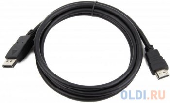 Кабель DisplayPort->HDMI Cablexpert CC-DP-HDMI-1M, 1м, 20M/19M, черный, экран, пакет