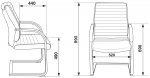 Кресло офисное Бюрократ T-8010-LOW-V/IVORY на полозьях слоновая кость искусственная кожа