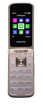 Мобильный телефон Philips E255 Xenium 32Mb черный раскладной 2Sim 2.4" 240x320 0.3Mpix GSM900/1800 GSM1900 MP3 FM microSD max32Gb