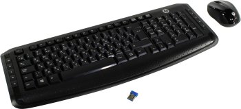 Комплект клавиатура + мышь HP Wireless 300 USB Black 3ML04AA