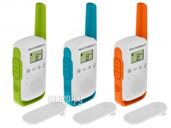 Радиостанция портативная Motorola <TALKABOUT T42 Triple Pack> 3 порт. радиостанции (PMR446, 4 км, 8 каналов, LCD, 3xAAA)