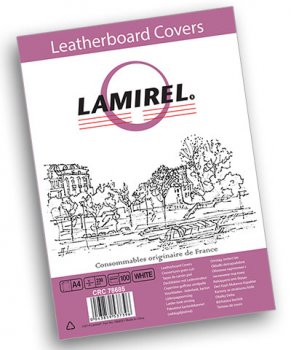 Обложка Fellowes A4 230г/м2 белый (100шт) Lamirel (LA-78685)