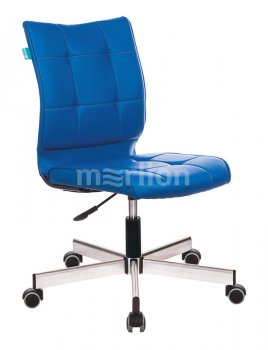 Кресло офисное Бюрократ CH-330M без подлокотников синий Orion-03 искусственная кожа крестовина металл