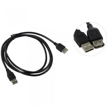 Кабель TELECOM USB2.0 <Am-->Af> 1,5 м черный <TUS6990-1.5M>