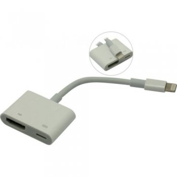 Переходник Lightning --> HDMI (F) + Lightning