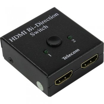 Переключатель + разветвитель видеосигнала Telecom <TTS5015> 2-port HDMI1.4 Bi-direction Switch (1in -> 2out, 2in -> 1out)