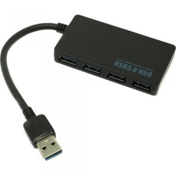 Концентратор USB USB3.0 Hub 4 port черный
