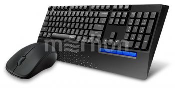 Комплект клавиатура + мышь Rapoo X1960 клав:черный мышь:черный USB