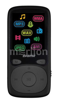 Аудиоплеер Digma B4 <B4BK-Black> (MP3 Player,FM Tuner,8Gb,MicroSD,LCD 1.8",диктофон,USB,Li-Pol)