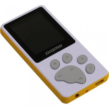 Аудиоплеер Digma S4 <S4WO-White-Orange> (MP3 Player,FM Tuner,8Gb,MicroSD,LCD 1.8",диктофон,USB,Li-Pol)