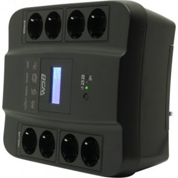 Источник бесперебойного питания PowerCom Spider SPD-550U LCD Line-Interactive, 550VA / 330W, 8xEURO: 4 с резервным питанием, 4 с фильтрацией, USB (113
