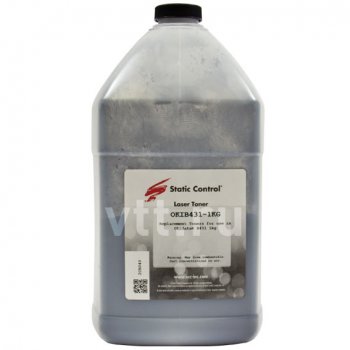 Тонер Static Control для Oki BB431/MB491, Bk, 1 кг, флакон