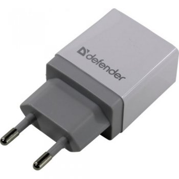 Зарядка USB-устройств Defender UPA-21 White <83571> USB (Вх. AC100-240V, Вых. DC5V, 10.5W, USB)