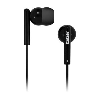 Наушники вкладыши BBK EP-1003S 1.2м черный проводные (в ушной раковине)