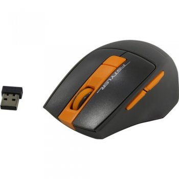 Мышь беспроводная A-4Tech Fstyler FG30S ORANGE серый/оранжевый оптическая (2000dpi) USB