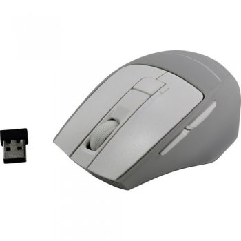Мышь беспроводная A4 Fstyler FG30 серый/белый оптическая (2000dpi) USB