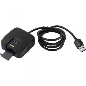 Концентратор USB Vention OTG USB 2.0/3.0 4 порта 1m Black CHABF