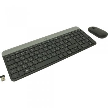 Комплект клавиатура + мышь Logitech Wireless Slim Combo MK470 (Кл-ра, FM,USB+Мышь 3кн,Roll,FM, USB) <920-009206>