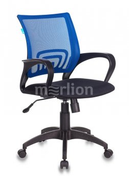 Кресло офисное Бюрократ CH-695N спинка сетка синий TW-05 сиденье черный TW-11 сетка/ткань