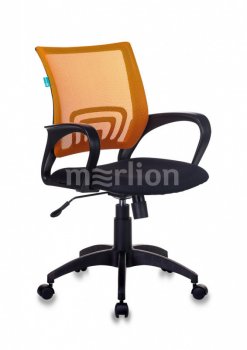 Кресло офисное Бюрократ CH-695N спинка сетка оранжевый TW-38-3 сиденье черный TW-11 сетка/ткань