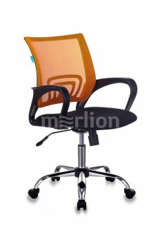 Кресло офисное Бюрократ CH-695NSL оранжевый TW-38-3 сиденье черный TW-11 крестовина металл хром