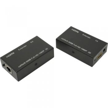 Удлинитель по витой паре Orient <VE045> HDMI Extender (HDMI 19F-> RJ45 -> HDMI 19F, до 60м)