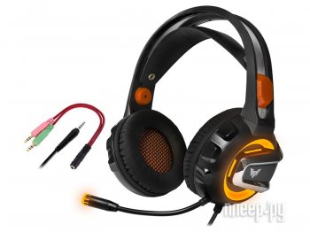 Наушники с микрофоном CROWN Micro CMGH-3003 (шнур 3.2м, с регулятором громкости)