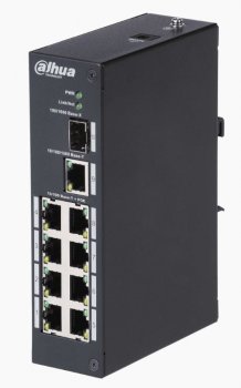 Коммутатор Dahua DH-PFS3110-8T 8x100Мбит/с 1x1Гбит/с 1xКомбо(1000BASE-T/SFP) неуправляемый