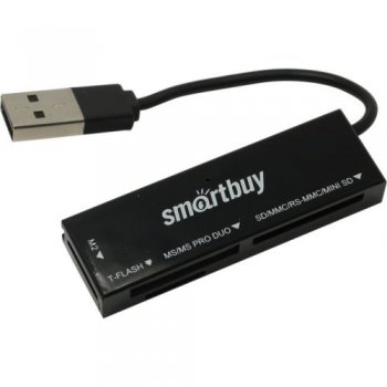 Картридер Smartbuy <SBR-717-K> USB2.0 MMC/SDHC/microSDHC/MS(/Pro/Duo/M2) Card Reader/Writer