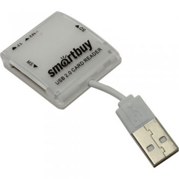 Картридер Smartbuy <SBR-713-W> USB2.0 MMC/SDHC/microSDHC/MS(/Pro/Duo/M2) Card Reader/Writer