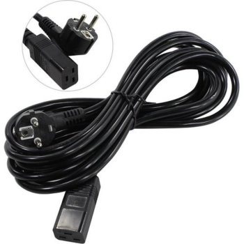 Кабель питания ExeGate PC19-5P <EP280671RUS> IEC-320-C19 - розетка 220V 5м Европейский стандарт, Г-образный