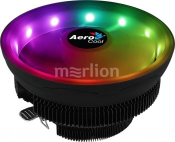 Вентилятор Aerocool Core Plus ARGB PWM 4P (4пин, 775/1155/AM4-FM1, 14.5-24.4дБ, 600-800об/мин, Al)