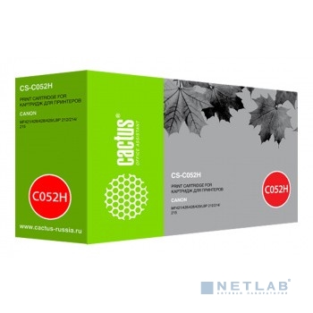 Картридж Cactus CS-C052H 052H черный (9200стр.) для Canon MF421/426/428/429/LBP 212/214/215