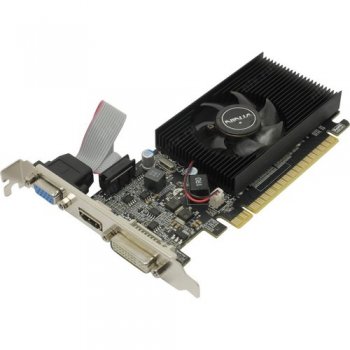 Видеокарта 1024 Мб <PCI-E> DDR3 Ninja NK21NPO13F (RTL) D-Sub+DVI+HDMI <GeForce GT210>