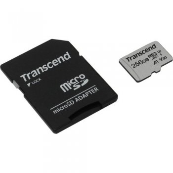 Карта памяти Transcend <TS256GUSD300S-A> microSDXC Memory Card 256Gb UHS-I U3 V30 + microSD-->SD Adapter