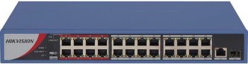 Коммутатор Hikvision DS-3E0326P-E/M(B) 25x100Mb неуправляемый