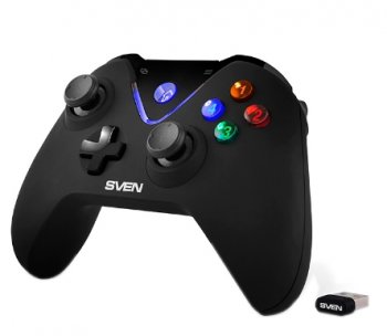 Геймпад SVEN GC-5070 <Black> (Vibration, 10кн., 4поз.перекл., 2мини-джойстика, USB)